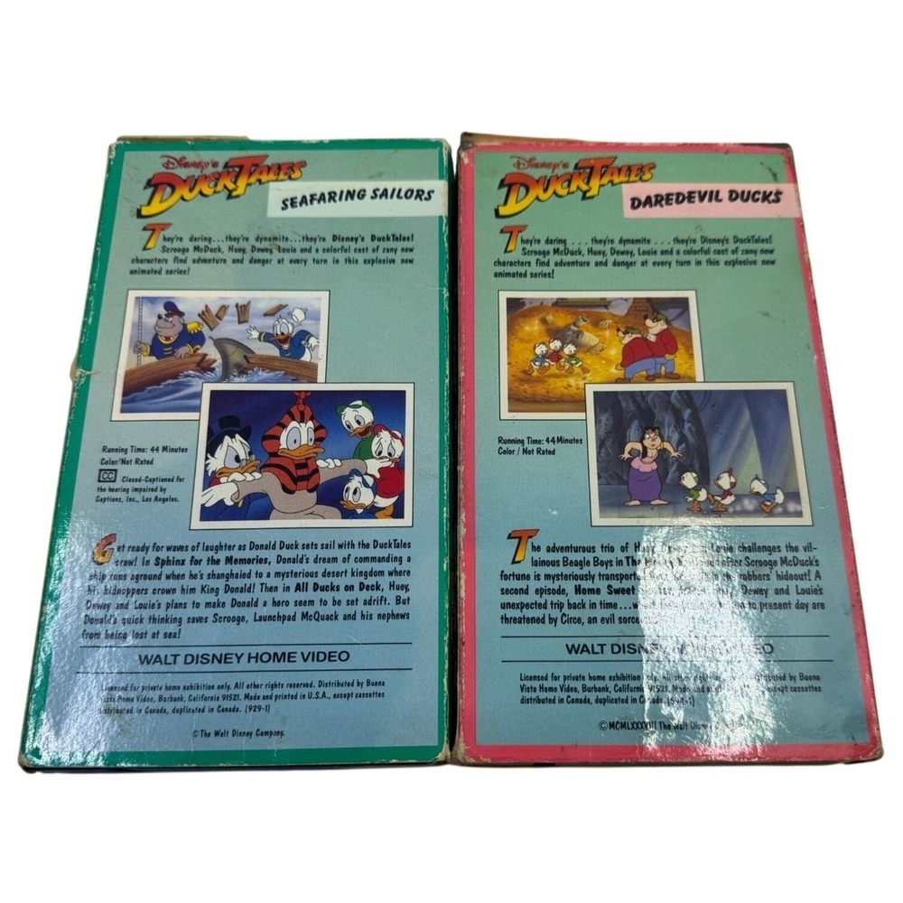 Disney‎ Duck Tales VHS Lot - Seafaring Sailors & Daredevil Ducks Classics - Picture 3 of 3